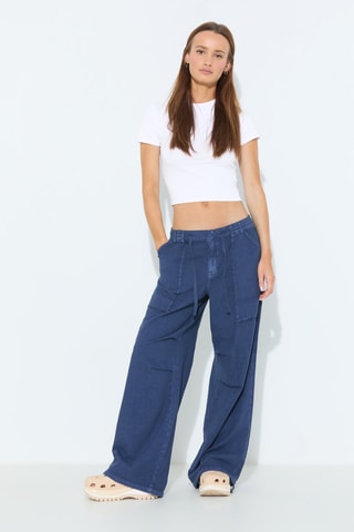 Soepelvallende Broek - Marineblauw
