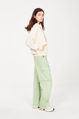 Cargobroek Wide Legs Hoge Taille - Zeegroen