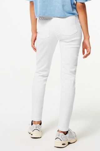 Jeans met Hoge Taille 
Wit