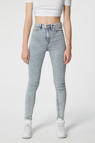 Hoge Taille Jeans Slim Fit Nachtblauw