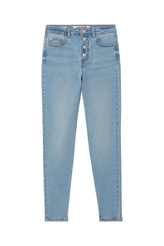 Jeans Skinny Hoge Taille Marineblauw