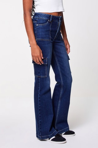 Jeans Flare Cut - Donkerblauw