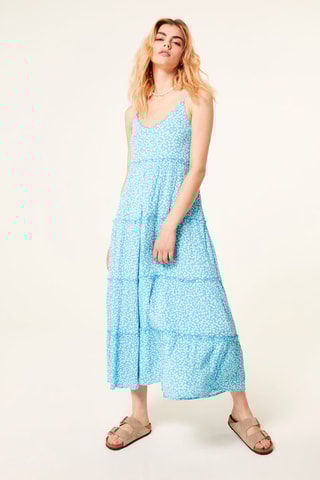 Vestido comprido Turquesa