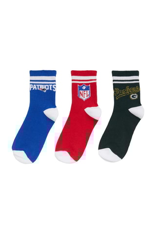 3 Paar Sokken NFL - Blauw en Rood