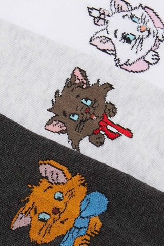 3 Paar Sokken Aristokatten Disney - Zwart en Grijs