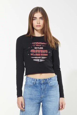 T-shirt 
Zwart