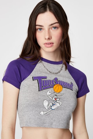 Kort T-shirt Bugs Bunny Looney Tunes Gemêleerd Grijs