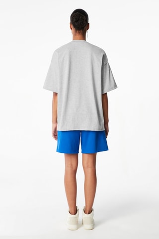 Oversized T-shirt Gemêleerd Lichtgrijs