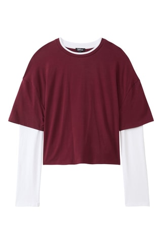 T-shirt - Bordeauxrood
