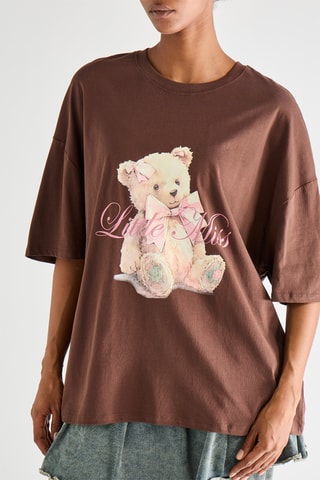T-shirt - Donkerbruin