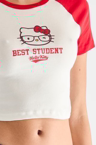 Crop Top Hello Kitty - Wit