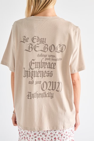 Oversized T-shirt - Beige