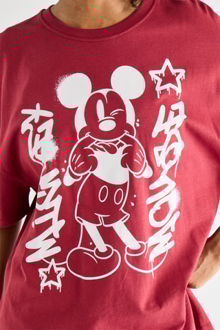 T-shirt Mickey Disney - Bordeauxrood