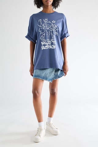T-shirt Stitch Lilo en Stitch Disney - Blauw