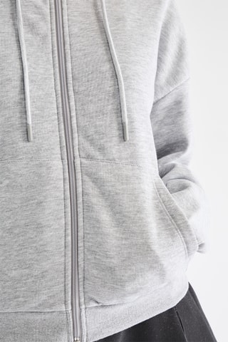 Sweater met Capuchon - Gemêleerd Grijs