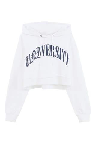 Sweater met capuchon - Wit