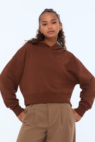Sweater met Capuchon - Donkerbruin