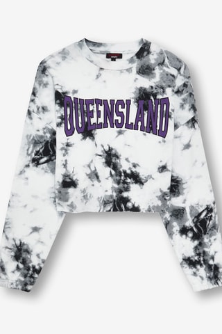 Korte Sweater Tie and Dye  Zwart en Wit