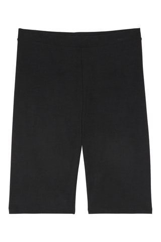Calções ciclista cintura subida Preto