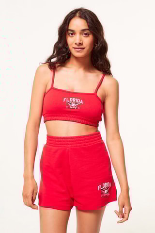Short Hoge Taille Rood