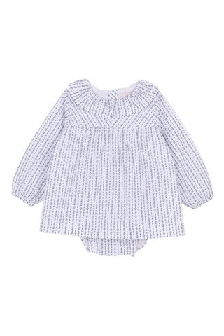 Robe et bloomer - Bleu clair et blanc