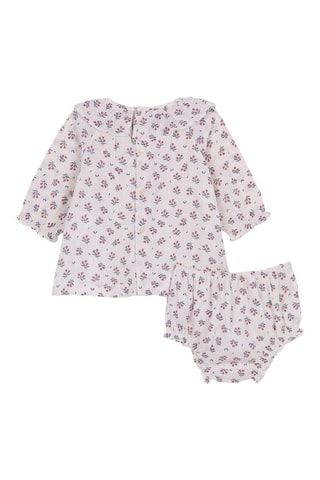 Robe et bloomer - Blanc et rouge