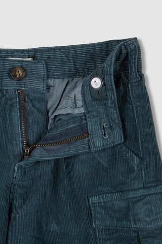 Short en velours - Bleu pétrole