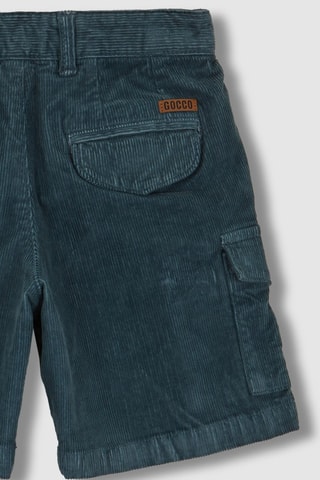 Short en velours - Bleu pétrole