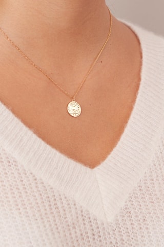 Collier Leo Plaqué or jaune