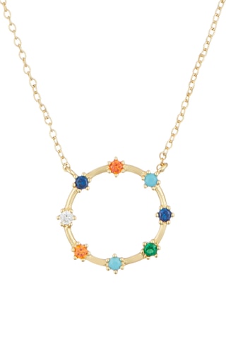 Collier Elena Plaqué or jaune et zircons