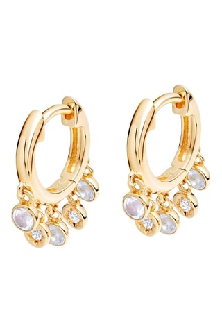 Créoles Priya Plaqué or jaune et zircons