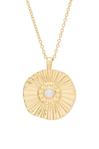 Collier Alana Plaqué or jaune et opale