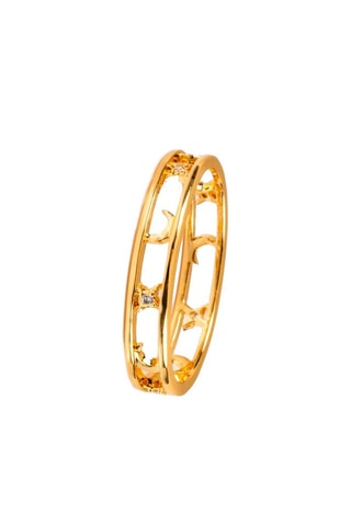 Bague Olympe Plaqué or jaune et zircons
