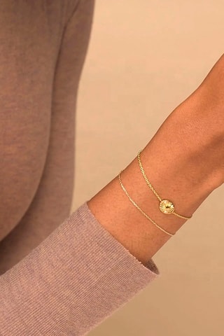Bracelet Dana Plaqué or jaune et zircons