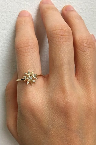 Bague Laureline Plaqué or jaune et zircons