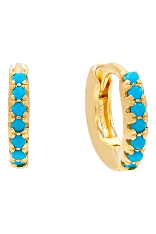 Créoles Andréa Plaqué or jaune et zircons