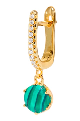 Boucles d'oreilles Giulia Plaqué or jaune, opales et zircons