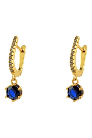 Boucles d'oreilles Faustine Doré et bleu