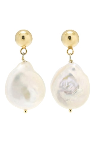 Boucles d’oreilles - Blanc et doré