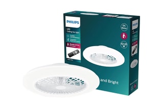 Plafonnier ventilateur LED Amigo - Blanc brillant