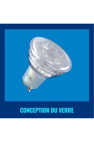 3 ampoules LED connectées - Multicolore et blanc - 3 x 5 W - GU10