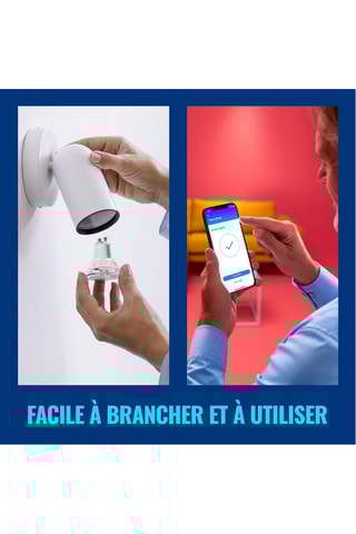 3 ampoules LED connectées - Multicolore et blanc - 3 x 5 W - GU10