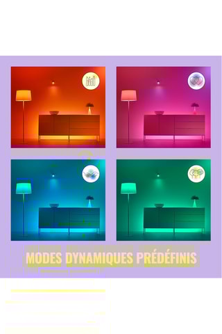 2 ampoules LED connectées - Blanc chaud et blanc froid - 2 x 9 W - E27