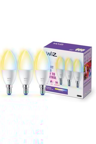 3 ampoules LED connectées - Blanc chaud à blanc froid - 3 x 5 W - E14