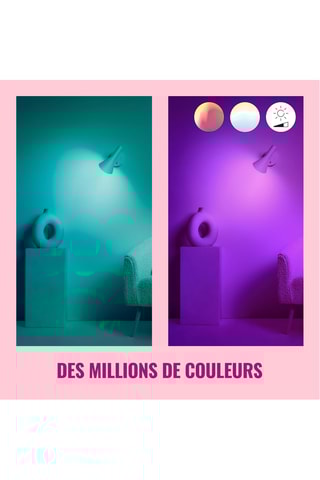 3 ampoules LED connectées - Blanc chaud à blanc froid - 3 x 5 W - E14