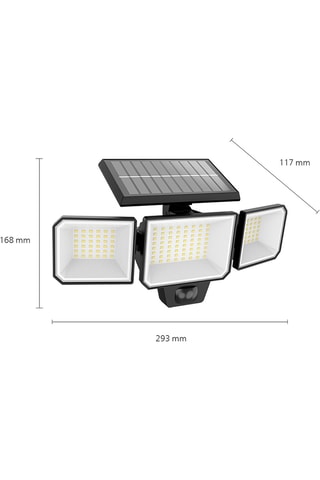 Projecteur solaire LED Nysil Security - Noir - 3 x 8,7 W