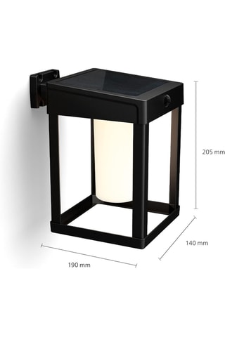 Applique murale solaire LED Camill - Noir - 1,4 W