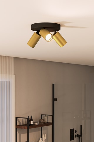 Plafonnier LED de salle de bains Idris - Noir - 3 x 5 W