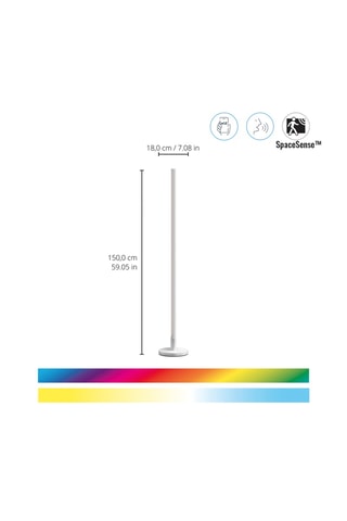 Lampadaire LED connectée - Blanc - 12 W