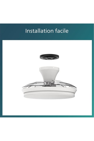 Ventilateur de plafond rétractable LED Atlas - 28/35 W